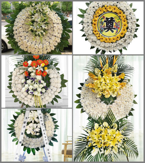湖北孝感市应城市汤池镇蔡岭村花圈速递